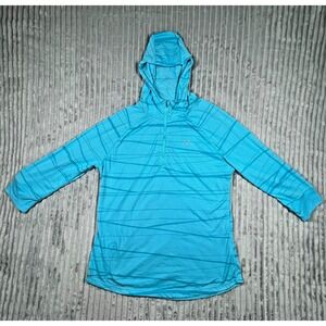 Nike Blue Striped Lightweight Hoodie